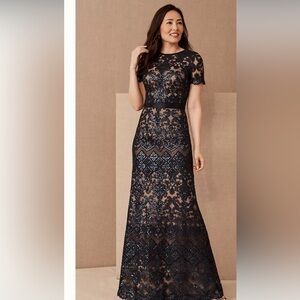 Tadashi Shoji navy blue gown